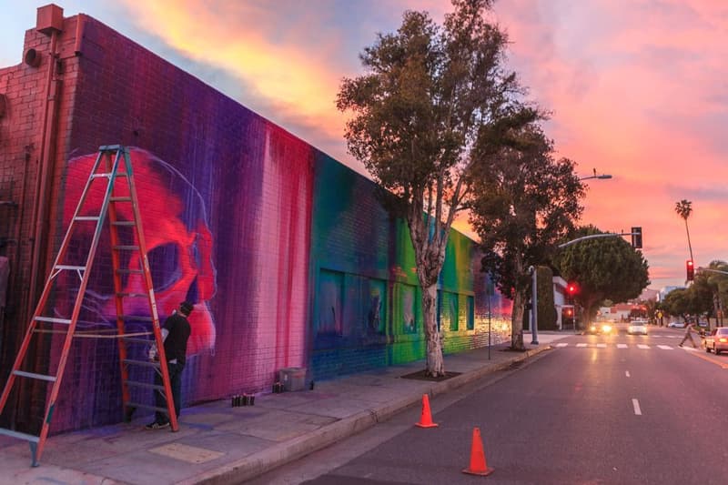 RISK Paints Mural at Sylvester Stallone's Former Santa Monica Studio