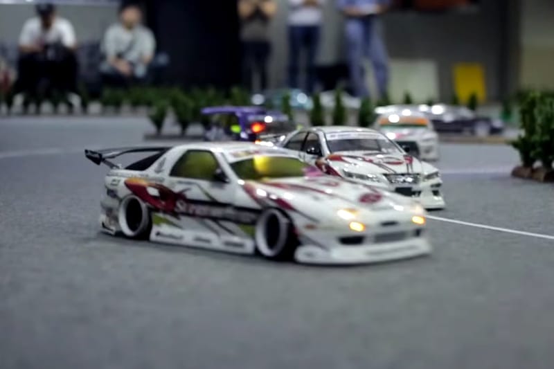 RC Cars Drift Around Yokohama's WARU Circuit