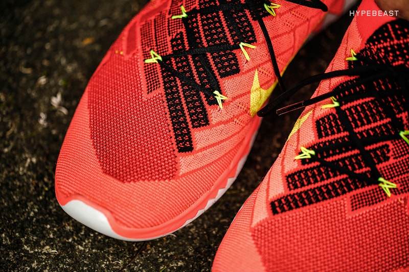 A Closer Look at the Nike Free 3.0 Flyknit Bright Crimson/Volt