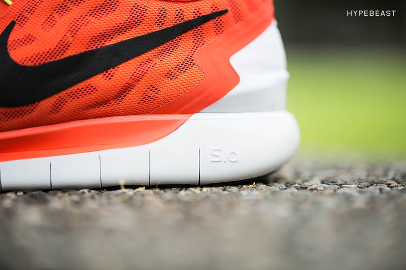 A Closer Look at the Nike Free 5.0 Bright Crimson/Total Orange
