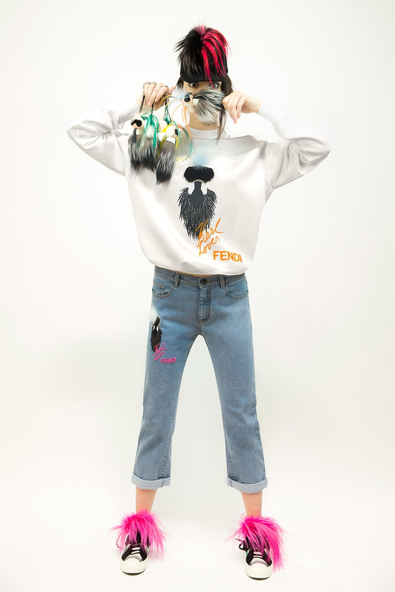 Fendi 2015 Limited Edition Karlito Capsule Collection featuring Kendall Jenner