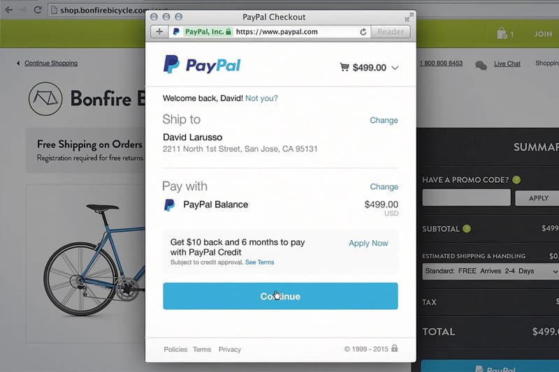 PayPal Brings Its "One Touch" Checkout to the Web