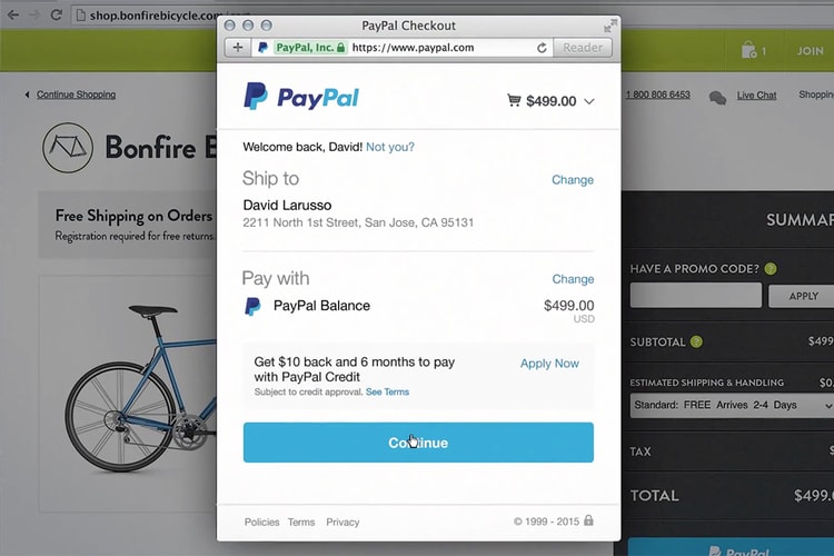 PayPal Brings Its "One Touch" Checkout to the Web