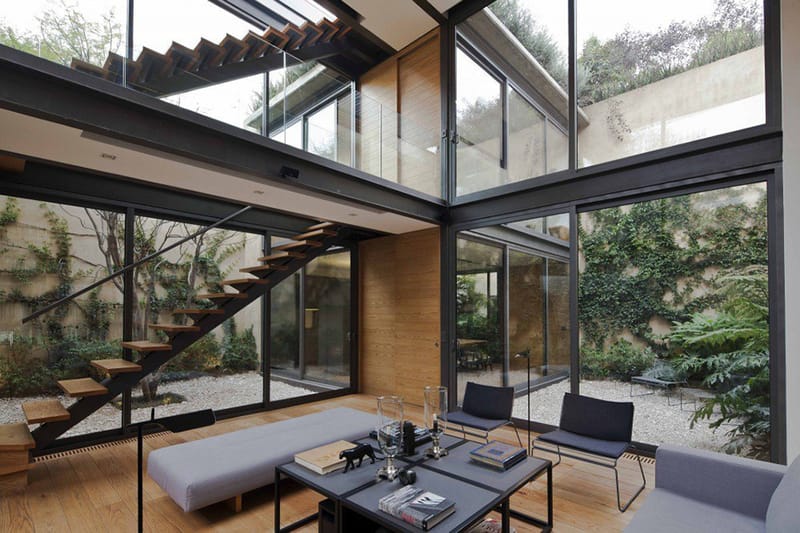 A Hidden House With Four Courtyards in Mexico City