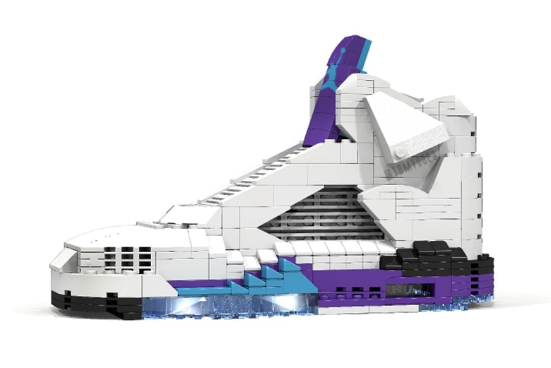 Air Jordan V Grape Replica Made out of LEGO®