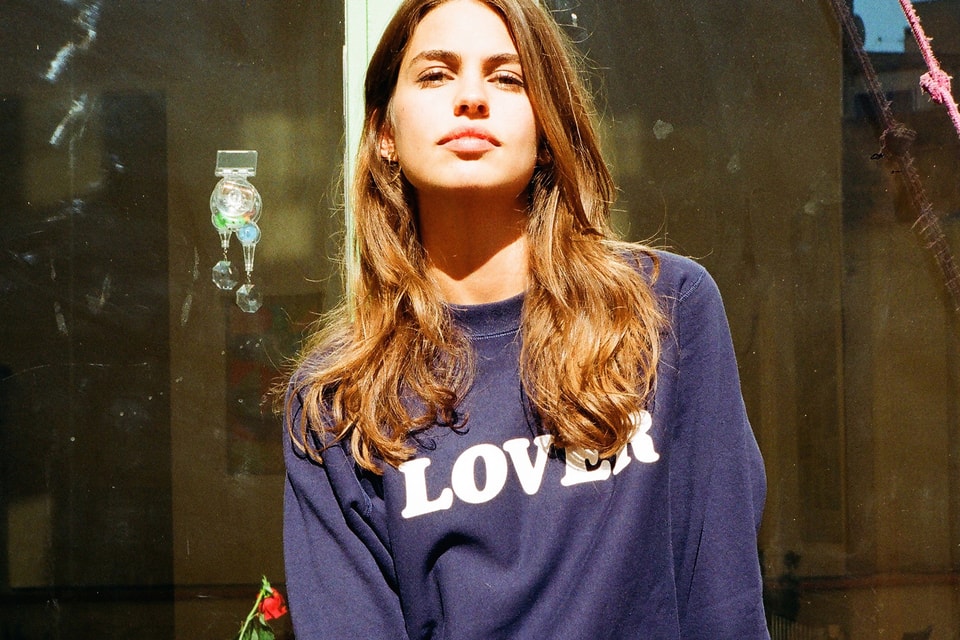 Bianca Chandôn Lover Pullover Hoodie in Black & Chennile Aplique