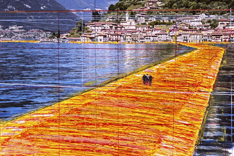 Christo Unveils Plans for New Floating Golden Fabric Piers Installation in Italy