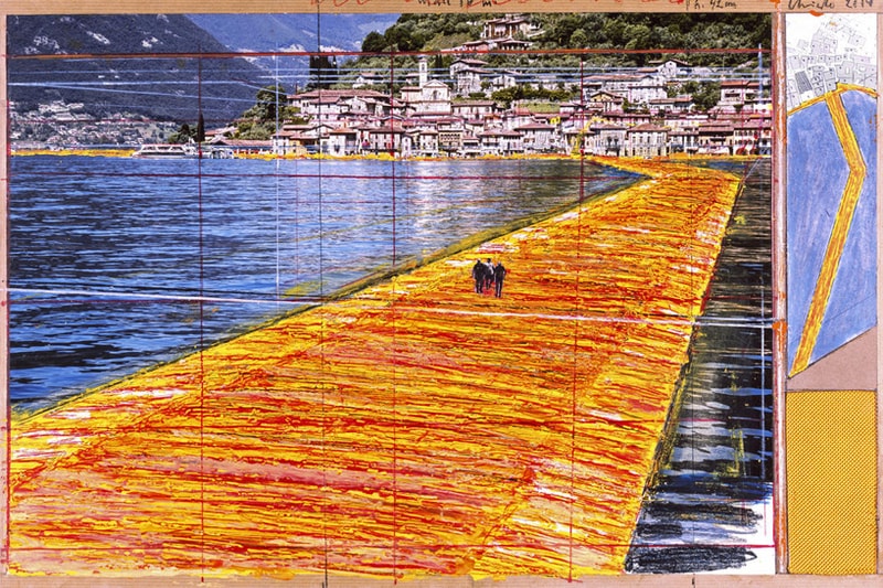 Christo Unveils Plans for New Floating Golden Fabric Piers Installation in Italy