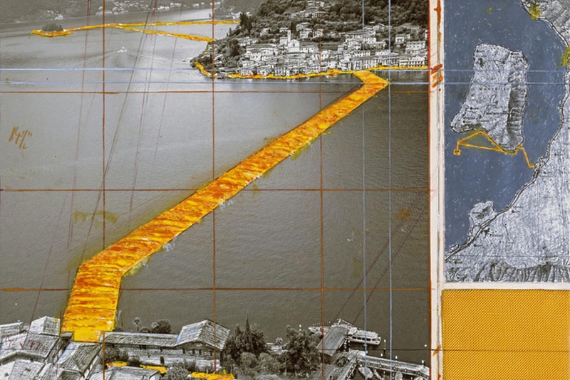Christo Unveils Plans for New Floating Golden Fabric Piers Installation in Italy