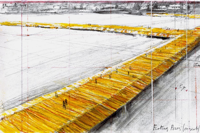 Christo Unveils Plans for New Floating Golden Fabric Piers Installation in Italy