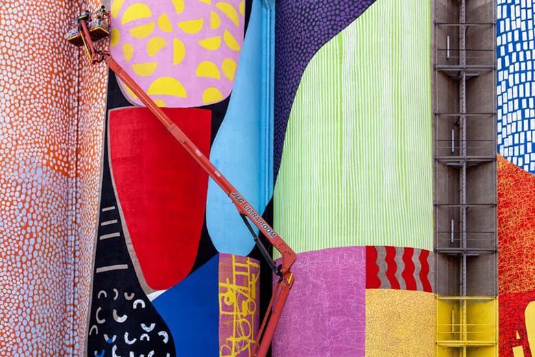 HENSE Giant Mural on Grain Silos in Western Australia