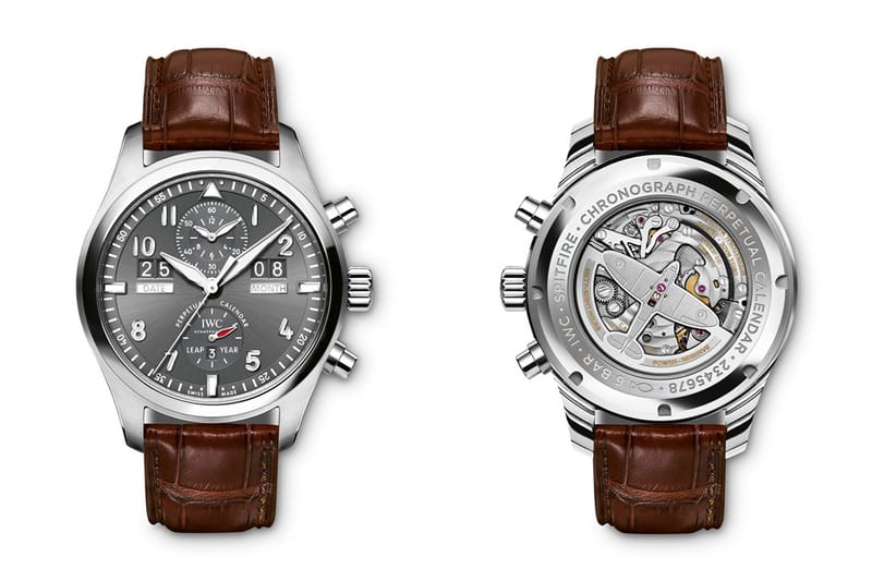 IWC Spitfire Perpetual Calendar Digital Date-Month Stainless Steel Chronograph