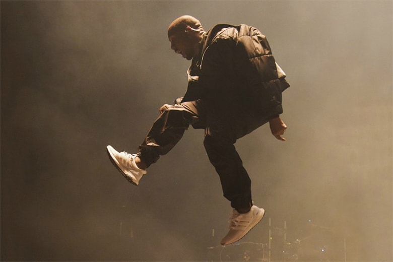 Kanye West Rocks the New adidas Ultra Boost "All-White" During BBMA Performance and Powerhouse