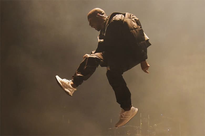 crab partner photography Kanye West Rocks the New adidas Ultra Boost "All-White" During BBMA  Performance and Powerhouse | HYPEBEAST