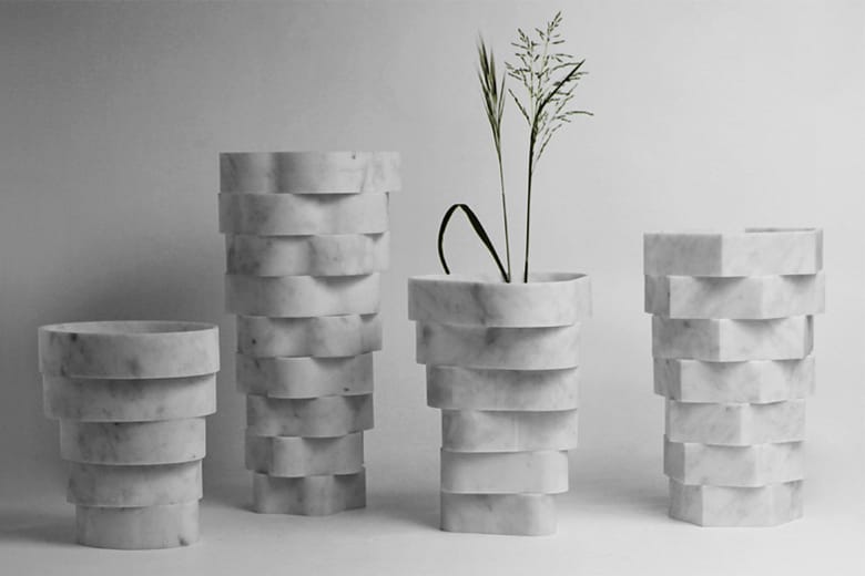 Little Gerla Marble Vases by Paolo Ulian & Moreno Ratti