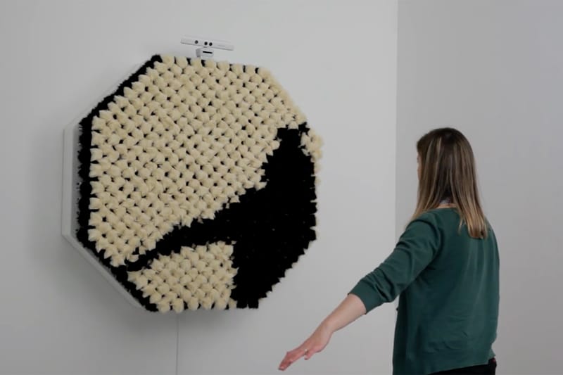 'PomPom Mirror' by Daniel Rozin