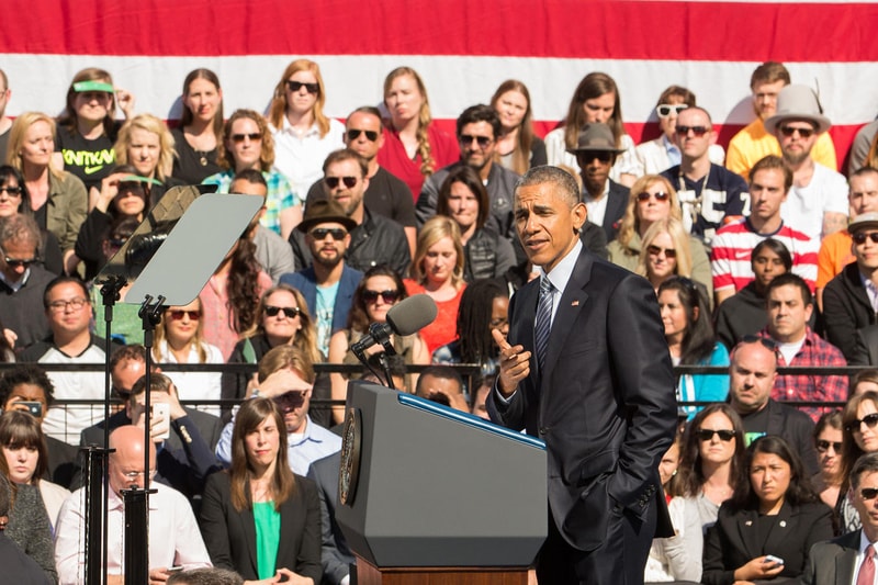 President Obama Visits Nike's World Headquarters