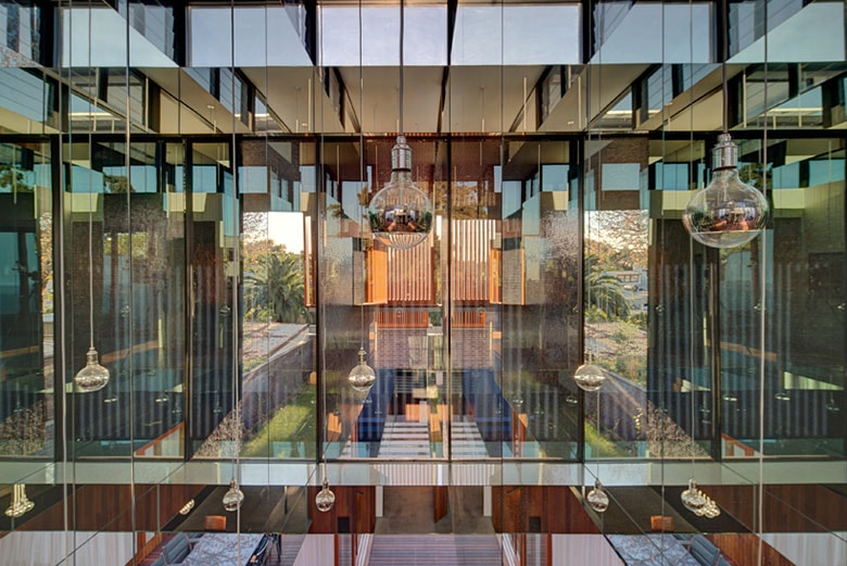 Beautiful Home in Sydney Australia Uses Mirrored Interior to Enhance Space