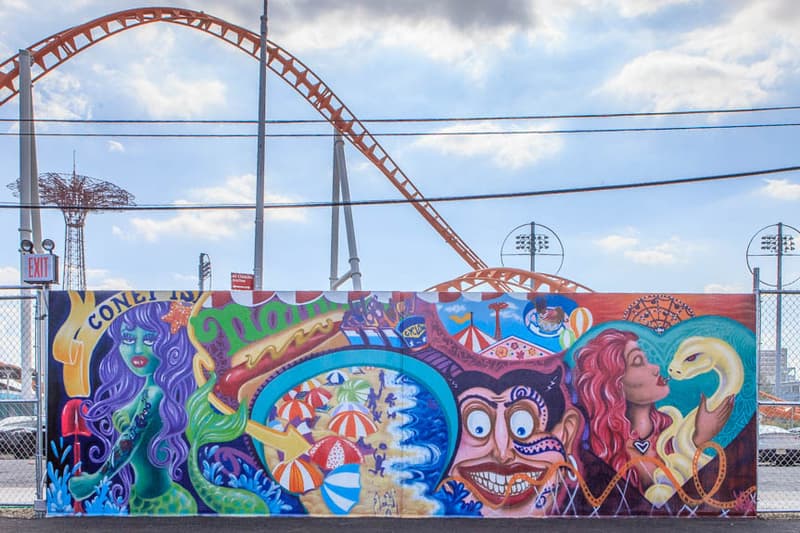 Ben Eine, Shepard Fairey, How and Nosm, Daze and CRASH Paint Murals @ Coney Island Art Walls