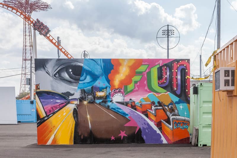 Ben Eine, Shepard Fairey, How and Nosm, Daze and CRASH Paint Murals @ Coney Island Art Walls