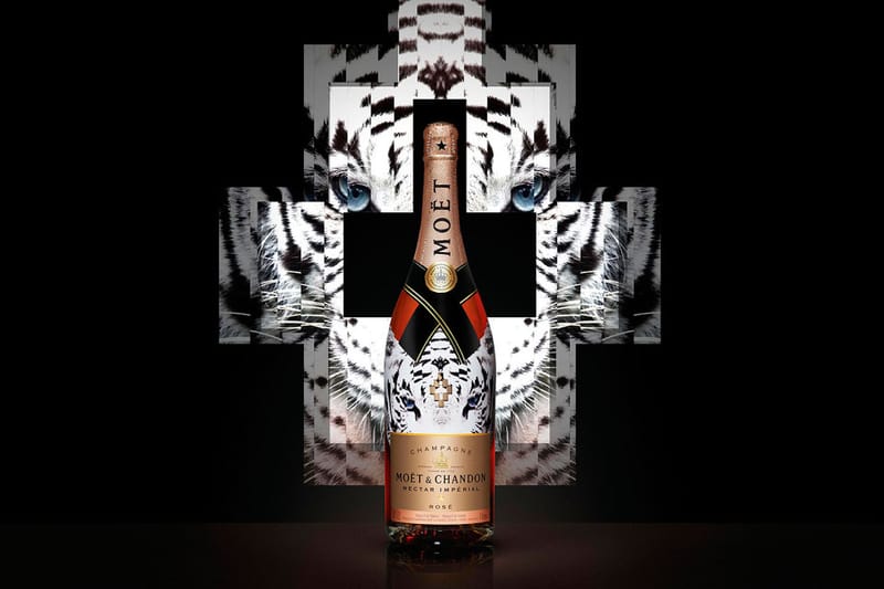 Moët & Chandon Team up With Marcelo Burlon for a Line of Limited Edition Bottles - "The Tiger Collection"