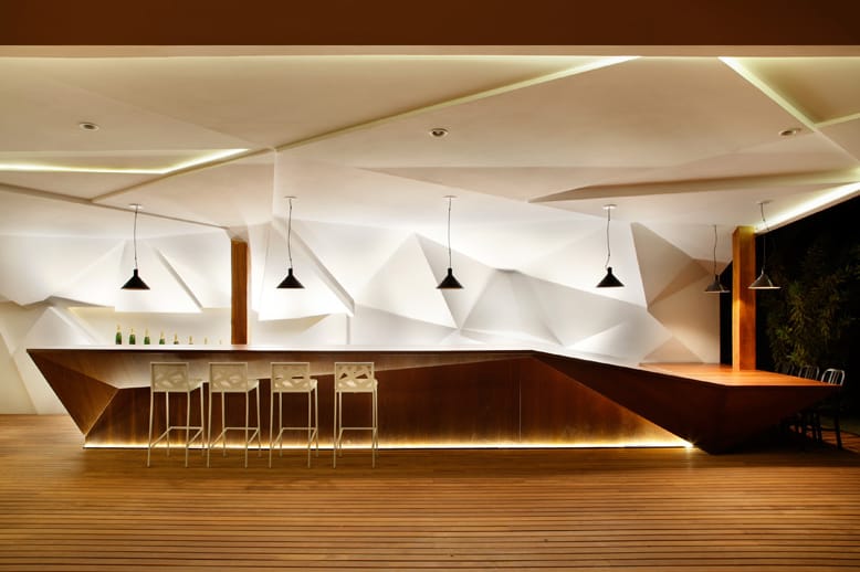Nosotros Bar's Sculptural Walls by Studio Otto Felix