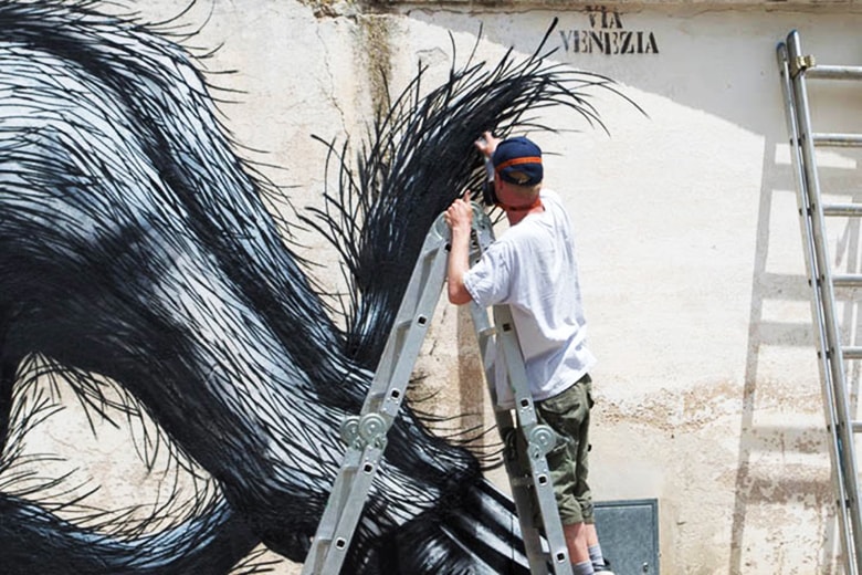 ROA Street Art Mural in Sardinia