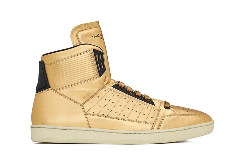 Saint Laurent Leather Court Classic Metallic Pack