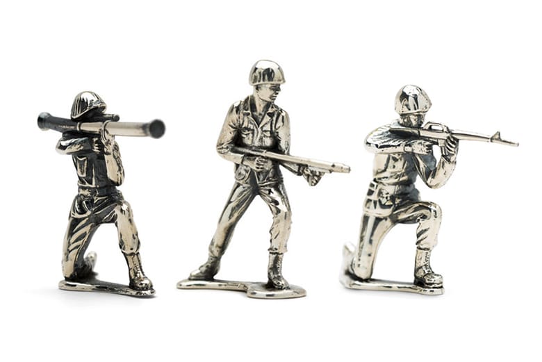 The Army Men Figurines of Your Childhood Are Now Available in Sterling Silver