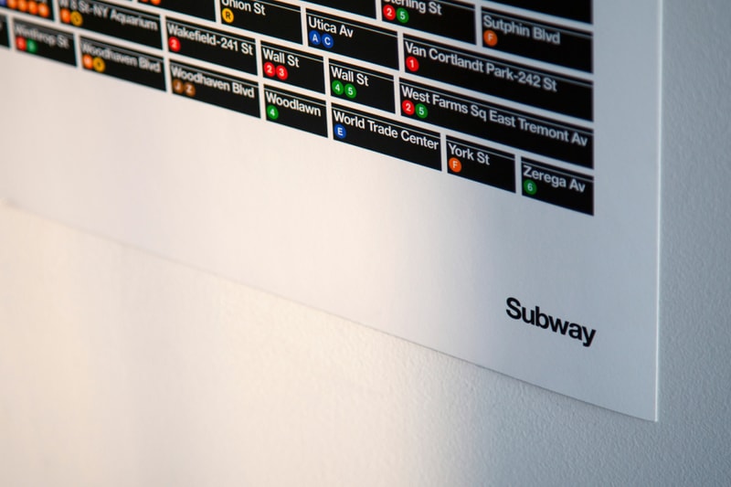 The New York Subway System by Pantone Color Print
