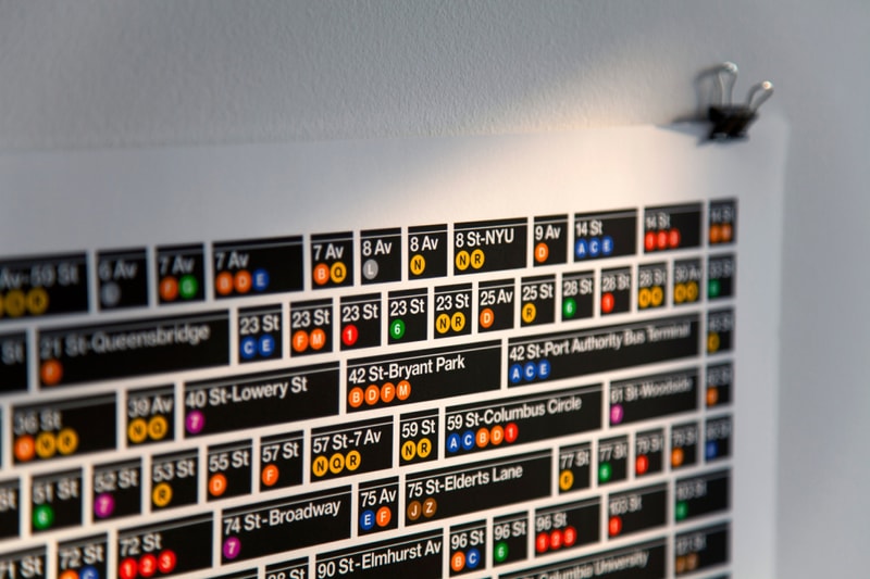 The New York Subway System by Pantone Color Print