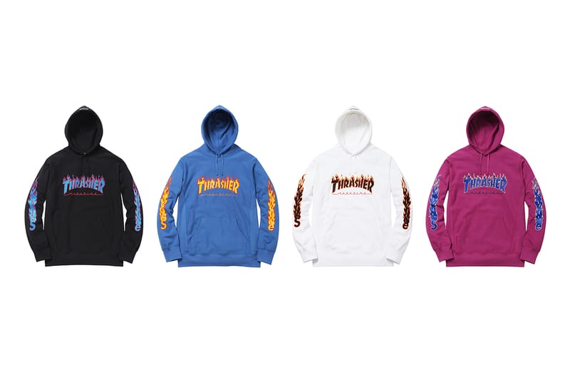 thrasher and supreme hoodie