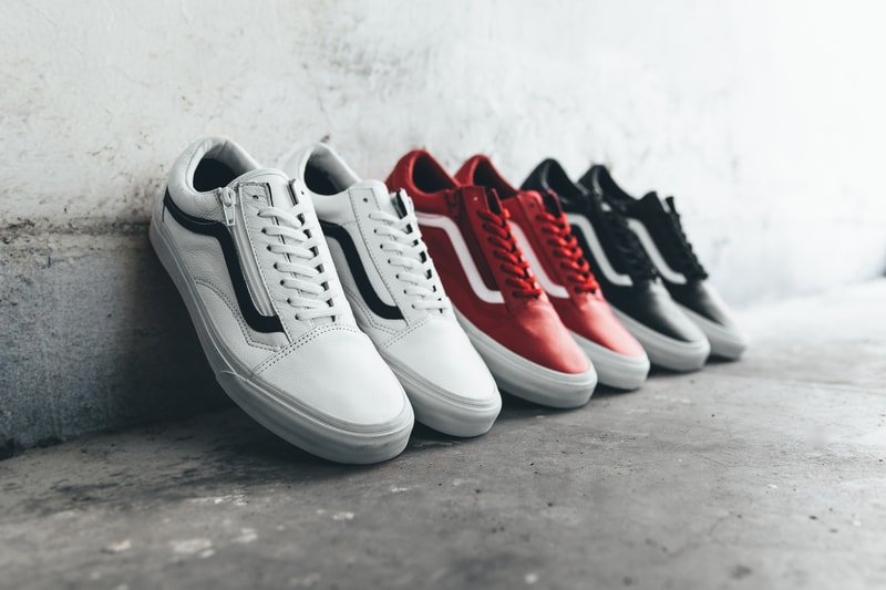 Vans 2015 Premium Leather Old Skool Zip Sneaker Collection