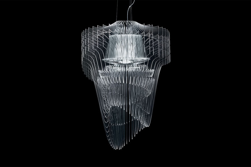 Zaha Hadid Designs the 'Aria Transparent' Chandelier for Slamp