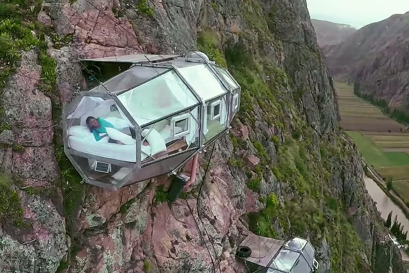 Check out the Transparent Sleep Capsules 400 Feet Above Peru's Sacred Valley