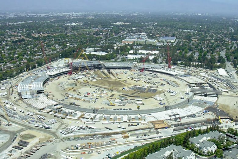 Drone Video Shows Construction Progress of Apple's Spaceship Campus