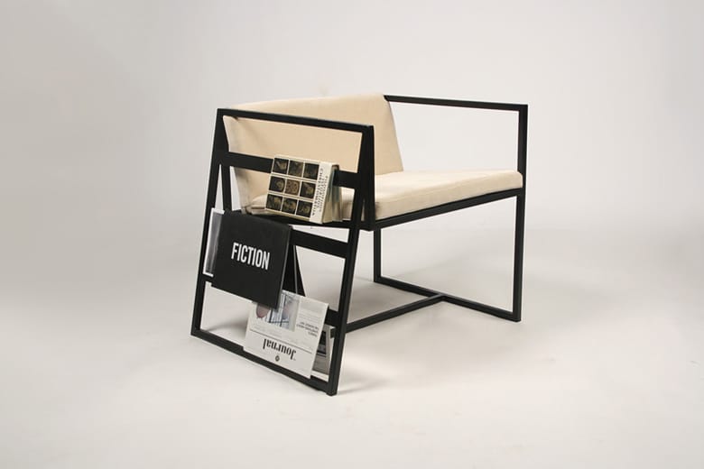 Lukas Avena's Armchair Has Built-In Storage for Literature