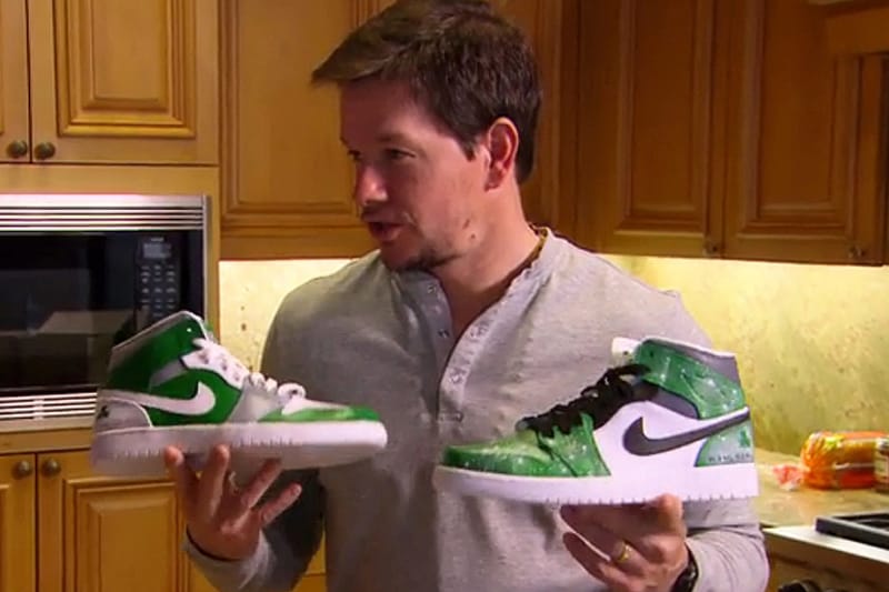 Mark Wahlberg Gets a Custom Pair of Bright Green Air Jordan 1s