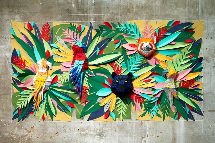 Mlle Hipolyte Recreates a Tropical Jungle With Hand-Cut Paper