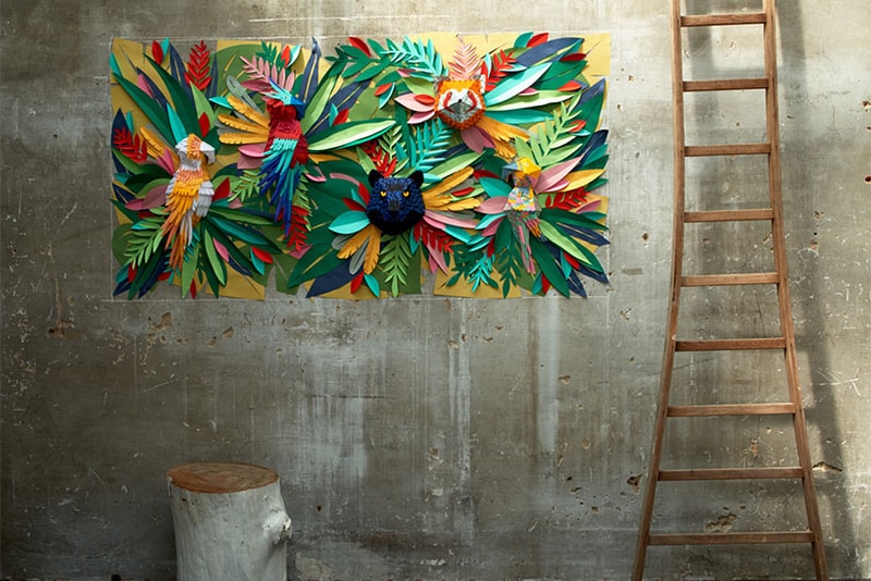 Mlle Hipolyte Recreates a Tropical Jungle With Hand-Cut Paper