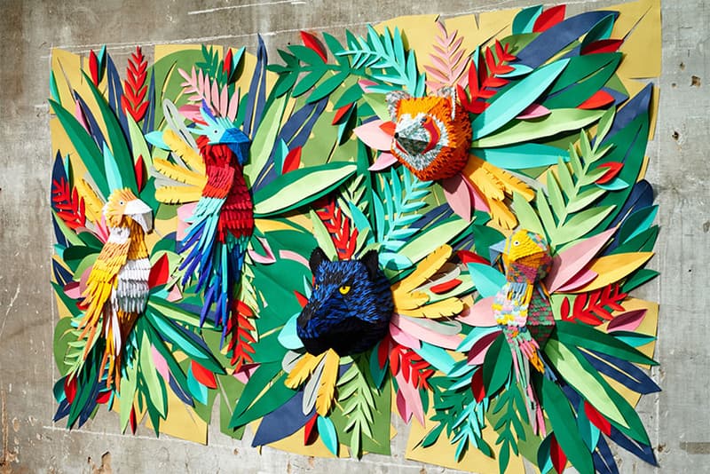 Mlle Hipolyte Recreates a Tropical Jungle With Hand-Cut Paper