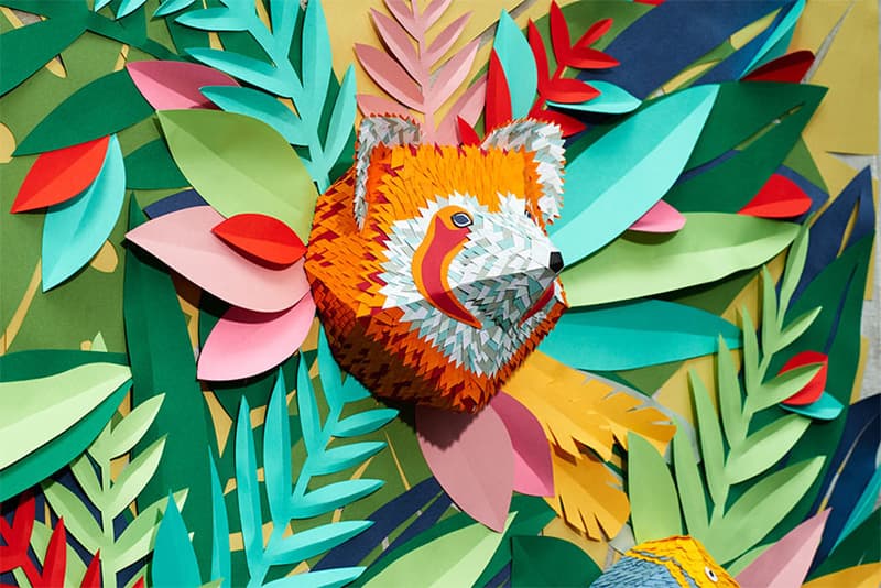 Mlle Hipolyte Recreates a Tropical Jungle With Hand-Cut Paper