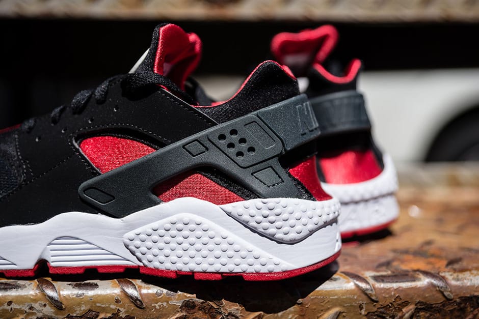 black and red huaraches