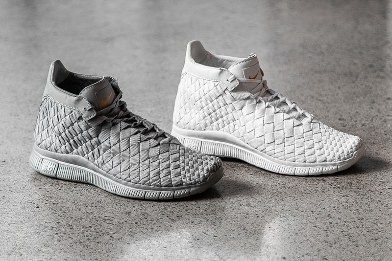 Nike Free Inneva Woven Mid SP "White" and "Matte Silver" Trainers