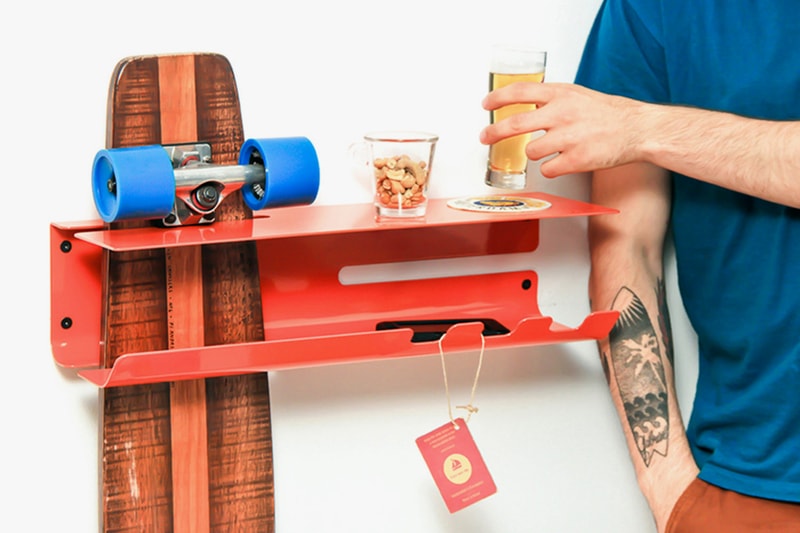 The Wall Ride Shelf Hangs Your Skateboard, Opens Bottles & More