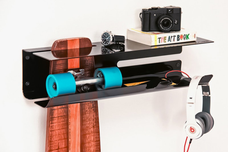 The Wall Ride Shelf Hangs Your Skateboard, Opens Bottles & More