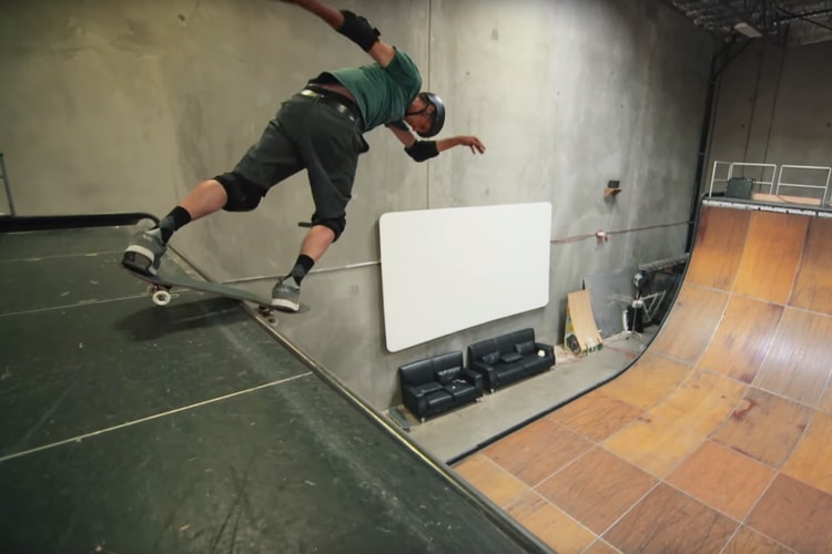 Tony Hawk Skates a Cardboard Skateboard