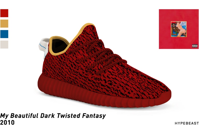 Yeezy Boost 350s Inspired by Kanye Album Cover Palettes 