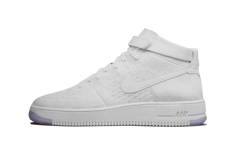 all white flyknit af1