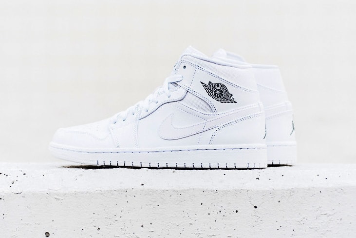 Air Jordan 1 Mid White/Cool Grey-White